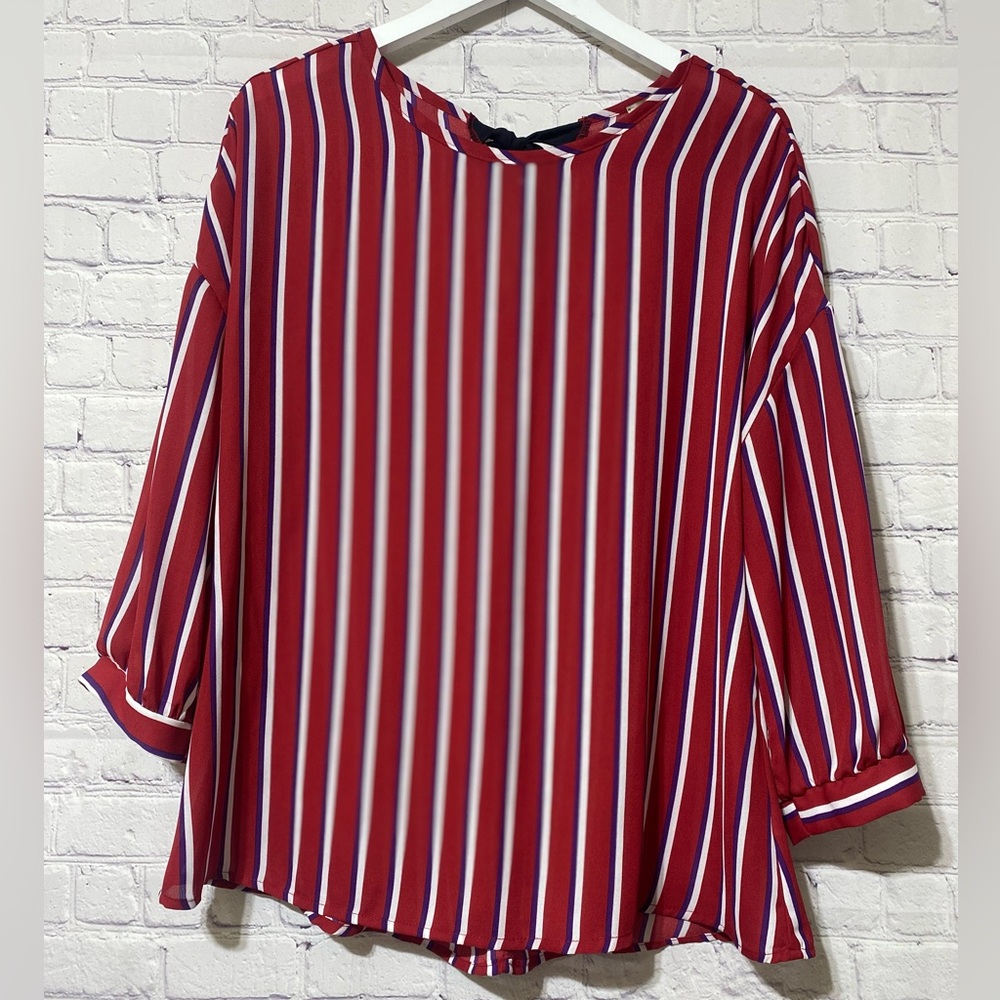 Como vintage stripes blouse